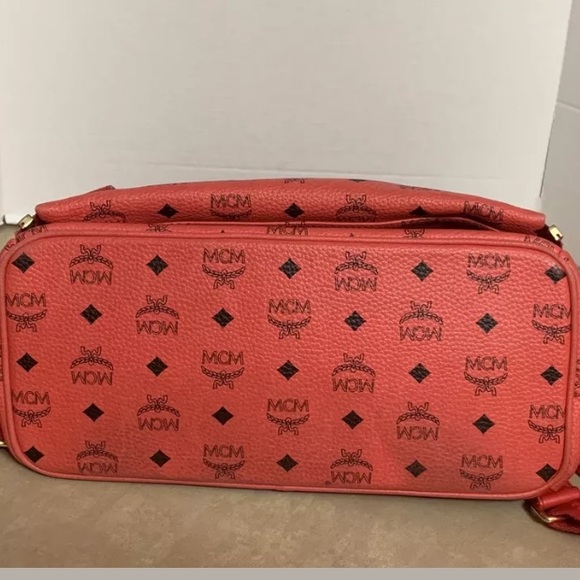 MCM Red Dual Stark Visetos Backpack main image 14